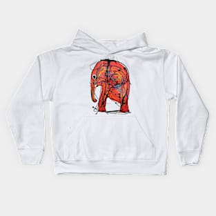 Colorful Elephant Art Kids Hoodie